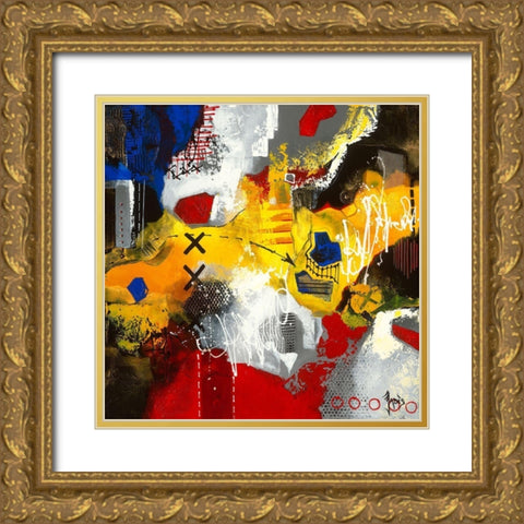 Et pourquoi pas? Gold Ornate Wood Framed Art Print with Double Matting by Jadis