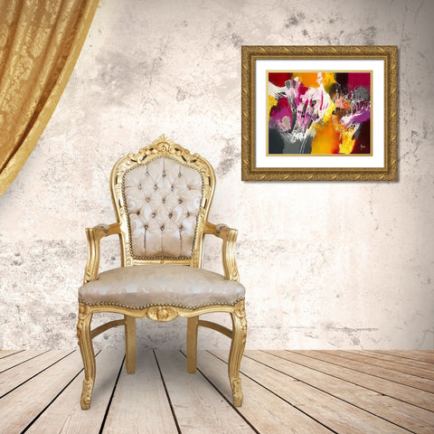 Instinct Gold Ornate Wood Framed Art Print with Double Matting by Jadis