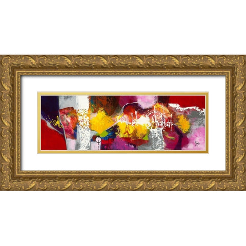 Magness Gold Ornate Wood Framed Art Print with Double Matting by Jadis