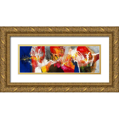 Remerciement Gold Ornate Wood Framed Art Print with Double Matting by Jadis