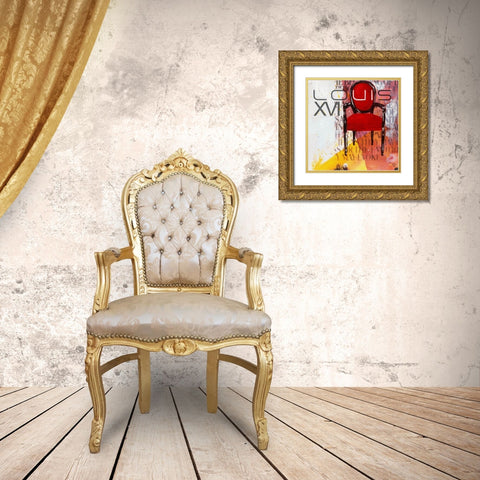 Salon I Gold Ornate Wood Framed Art Print with Double Matting by Ducret, Patrice