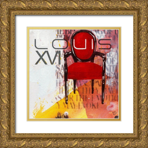 Salon I Gold Ornate Wood Framed Art Print with Double Matting by Ducret, Patrice