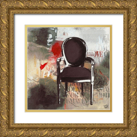 Salon III Gold Ornate Wood Framed Art Print with Double Matting by Ducret, Patrice