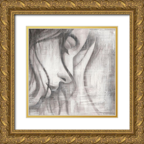 Face III Gold Ornate Wood Framed Art Print with Double Matting by Godles, Karo