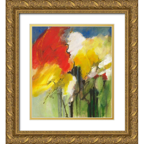 Gartenraum I Gold Ornate Wood Framed Art Print with Double Matting by Dreyer, Ingeborg