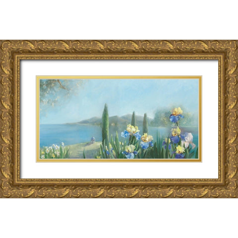 Isola Bella Gold Ornate Wood Framed Art Print with Double Matting by Vernageau, Sylvie