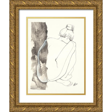 Anne-LaureÂ  Gold Ornate Wood Framed Art Print with Double Matting by Cadoret, Virginie