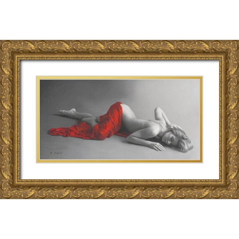 Bodyscape II Gold Ornate Wood Framed Art Print with Double Matting by Seifert, Brita