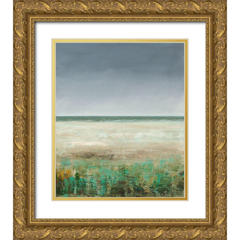 Wild Beach Gold Ornate Wood Framed Art Print with Double Matting by Royer, Simon