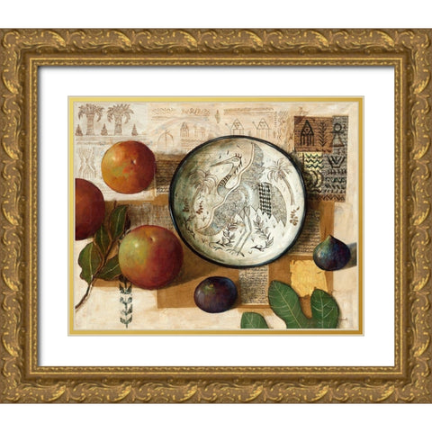 La Cigogne Gold Ornate Wood Framed Art Print with Double Matting by Lionnet, Pascal