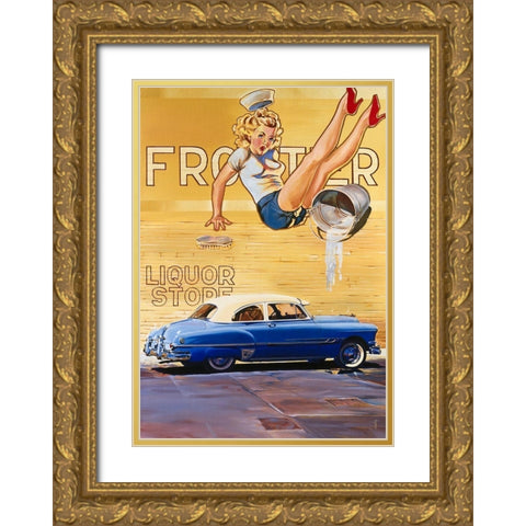 Renversant Gold Ornate Wood Framed Art Print with Double Matting by VAUTRIN