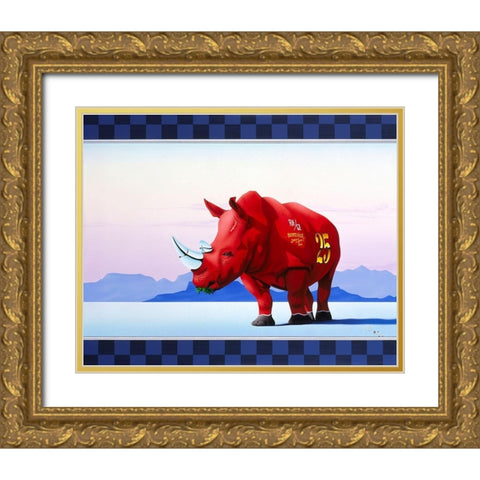 Bonneville Speed Week Gold Ornate Wood Framed Art Print with Double Matting by Tempier, Guy