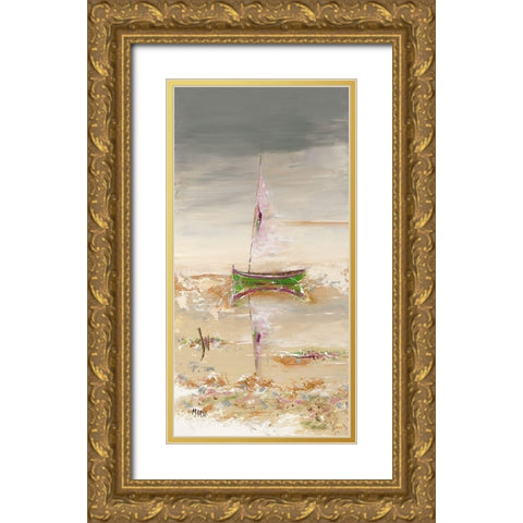 Pause Gold Ornate Wood Framed Art Print with Double Matting by Marso