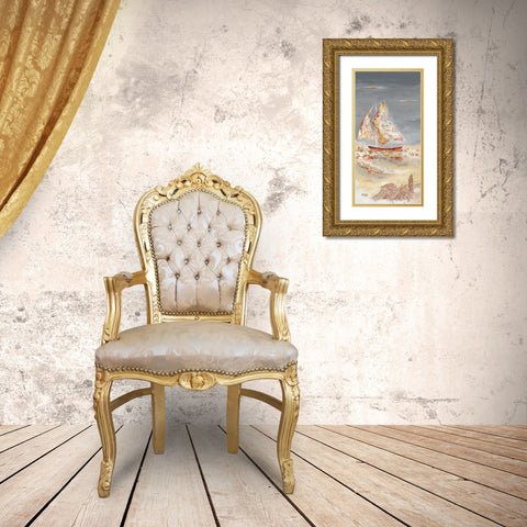 Vogue Gold Ornate Wood Framed Art Print with Double Matting by Marso