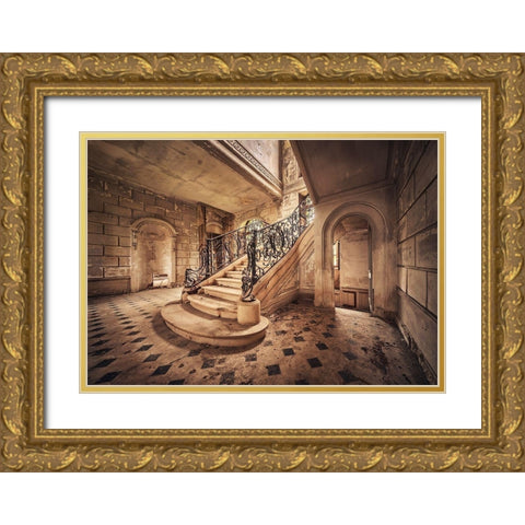 Path to the Light Gold Ornate Wood Framed Art Print with Double Matting by Haker, Matthias