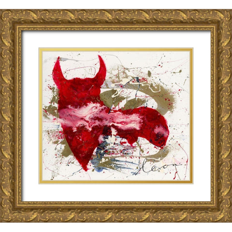 Tauro Prima Gold Ornate Wood Framed Art Print with Double Matting by Bosboom, Leon