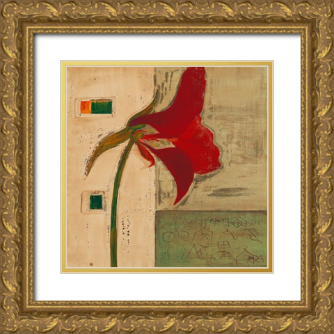 Blutenanatomie: Kapuziner Kresse Gold Ornate Wood Framed Art Print with Double Matting by Richter-Armgart, Rose