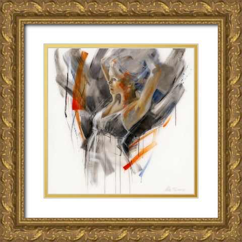Modest III Gold Ornate Wood Framed Art Print with Double Matting by Meijering, Kitty