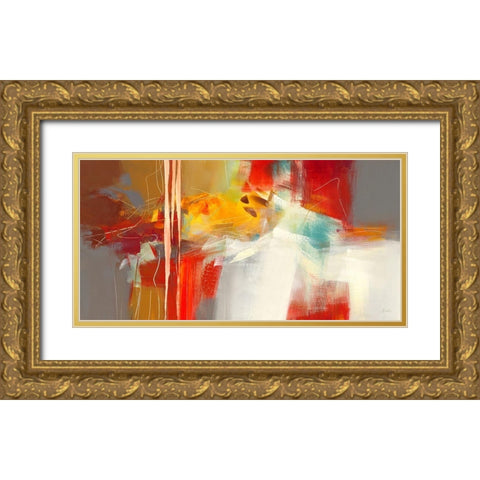 Harmonie Gold Ornate Wood Framed Art Print with Double Matting by Ball, Veronique