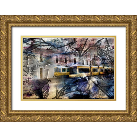 Berlin I Gold Ornate Wood Framed Art Print with Double Matting by Le Visage, J-M