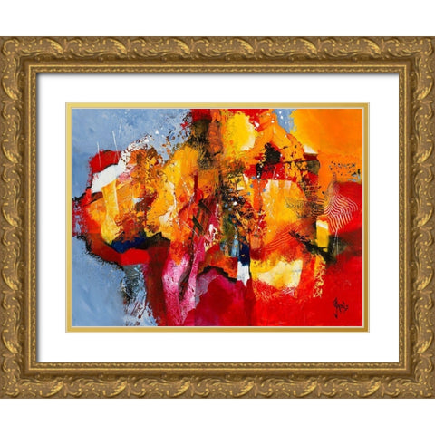 Union Gold Ornate Wood Framed Art Print with Double Matting by Jadis