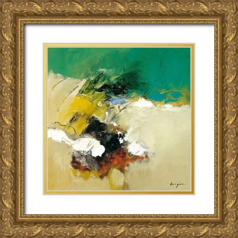 Variations abstraites II Gold Ornate Wood Framed Art Print with Double Matting by Magis, Pascal