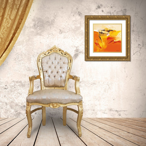 Variations abstraites III Gold Ornate Wood Framed Art Print with Double Matting by Magis, Pascal