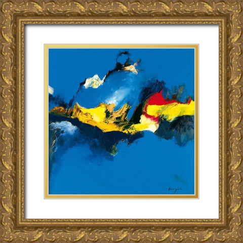 Variations abstraites IV Gold Ornate Wood Framed Art Print with Double Matting by Magis, Pascal