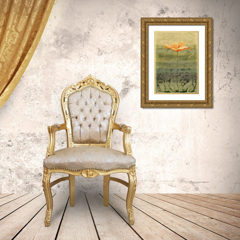 Papaver Gold Ornate Wood Framed Art Print with Double Matting by Clema