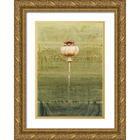 Papaverbol Gold Ornate Wood Framed Art Print with Double Matting by Clema