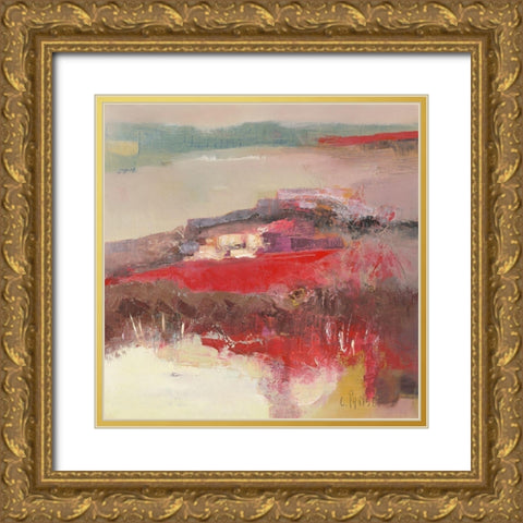 Le Hameau Gold Ornate Wood Framed Art Print with Double Matting by Parise, Chantal