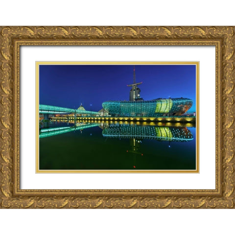 Bremerhaven Gold Ornate Wood Framed Art Print with Double Matting by Fischer, Rolf