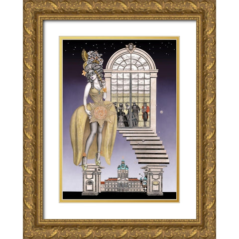 Schloss Charlottenburg Gold Ornate Wood Framed Art Print with Double Matting by Horwath, Sara