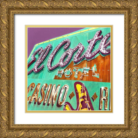 El Cortez Gold Ornate Wood Framed Art Print with Double Matting by van Sprengel, Didier