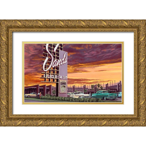 The Sands Gold Ornate Wood Framed Art Print with Double Matting by van Sprengel, Didier