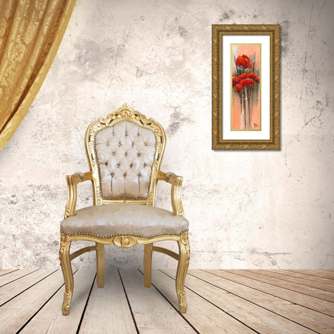 Fleur de lune 4 Gold Ornate Wood Framed Art Print with Double Matting by Jadis