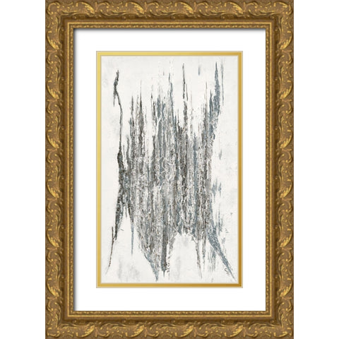 Ecailles de Dragon Gold Ornate Wood Framed Art Print with Double Matting by Caro-H