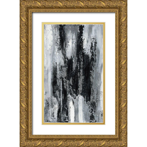 Nuit Profonde Gold Ornate Wood Framed Art Print with Double Matting by Caro-H