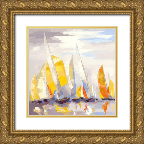 Rondinara Gold Ornate Wood Framed Art Print with Double Matting by Mauviel, Laurence