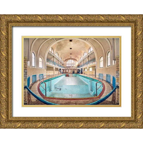 The Grand Pool Gold Ornate Wood Framed Art Print with Double Matting by Haker, Matthias