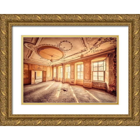 A Warm Wellcome Gold Ornate Wood Framed Art Print with Double Matting by Haker, Matthias