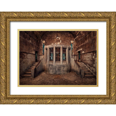 Steps Gold Ornate Wood Framed Art Print with Double Matting by Haker, Matthias