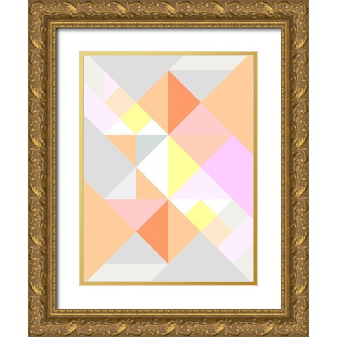 Zartgelb lugt Gold Ornate Wood Framed Art Print with Double Matting by SARA Design