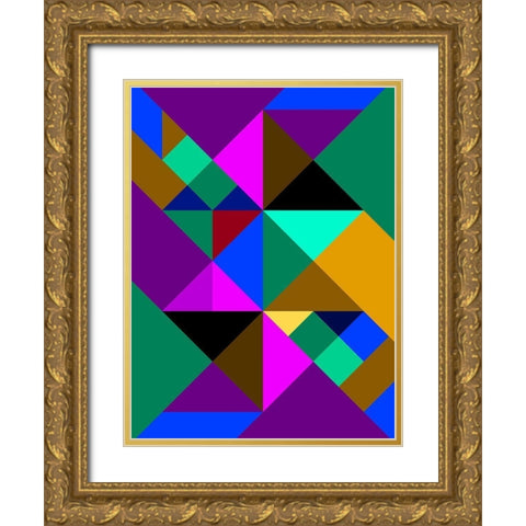 Herbstastermut Gold Ornate Wood Framed Art Print with Double Matting by SARA Design