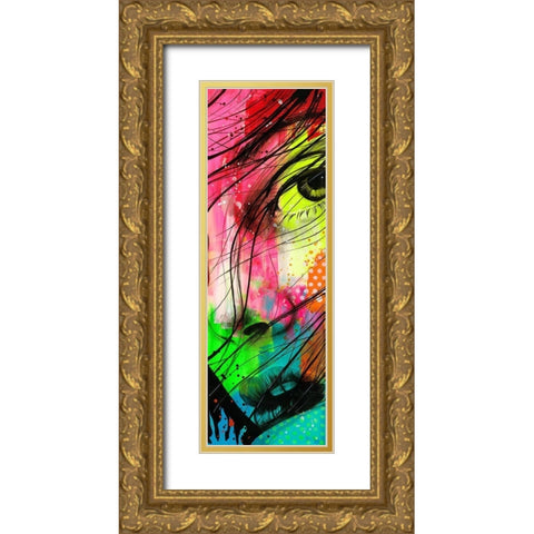 Tina II Gold Ornate Wood Framed Art Print with Double Matting by Lemahieu, Lise