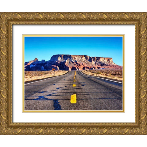 Mountain Hole Gold Ornate Wood Framed Art Print with Double Matting by Lichtenwalter, Tom
