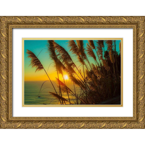 Shining Reed Gold Ornate Wood Framed Art Print with Double Matting by Lichtenwalter, Tom