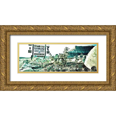Fort Zion Panorama Gold Ornate Wood Framed Art Print with Double Matting by Lichtenwalter, Tom