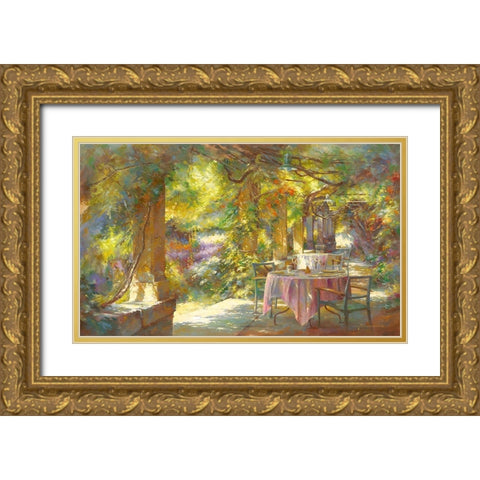 Instant benit Gold Ornate Wood Framed Art Print with Double Matting by Messely, Johan