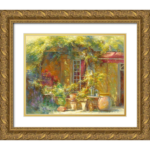 Lumiere dete Gold Ornate Wood Framed Art Print with Double Matting by Messely, Johan